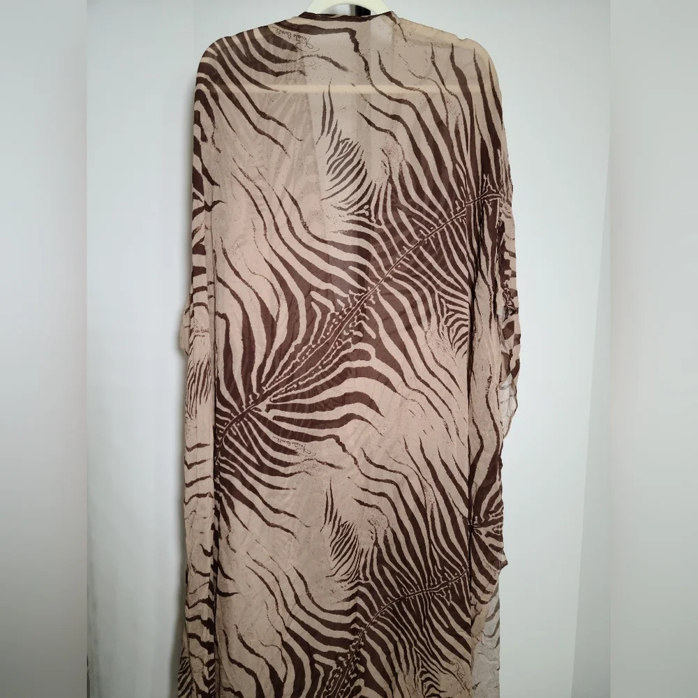 Cavalli x Skims Zebra Print Long Kaftan 2X Women. NEW